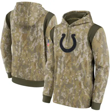 Men's Nike Indianapolis Colts Camo 2021 Salute To Service Therma Performance Pullover Hoodie -